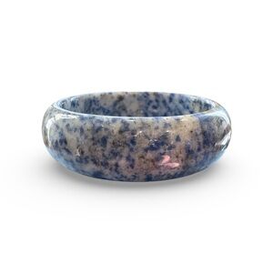 NIB Polished Blue Dot Jasper Bangle Bracelet